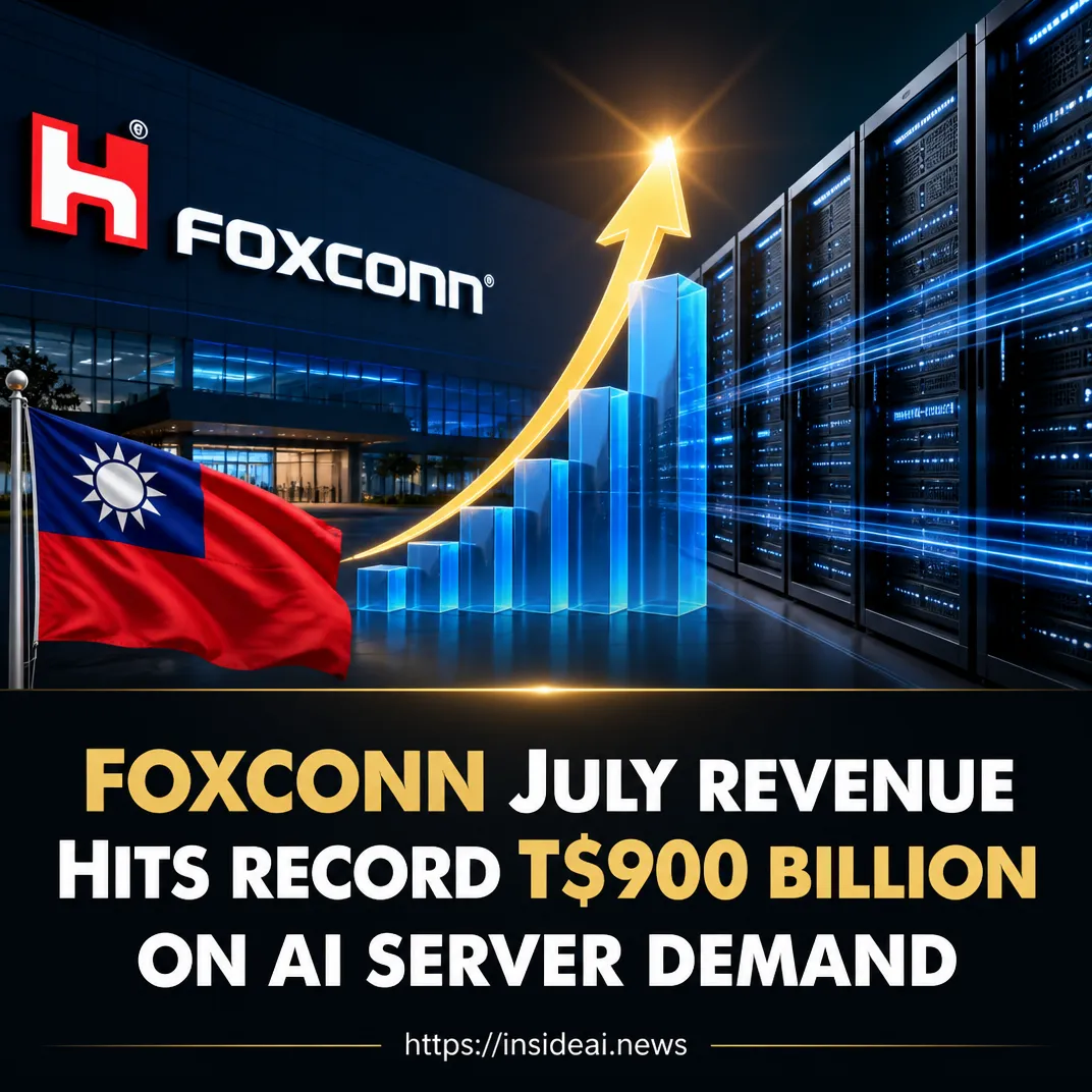 Foxconn July Revenue Hits Record T$900 Billion on AI Server Demand