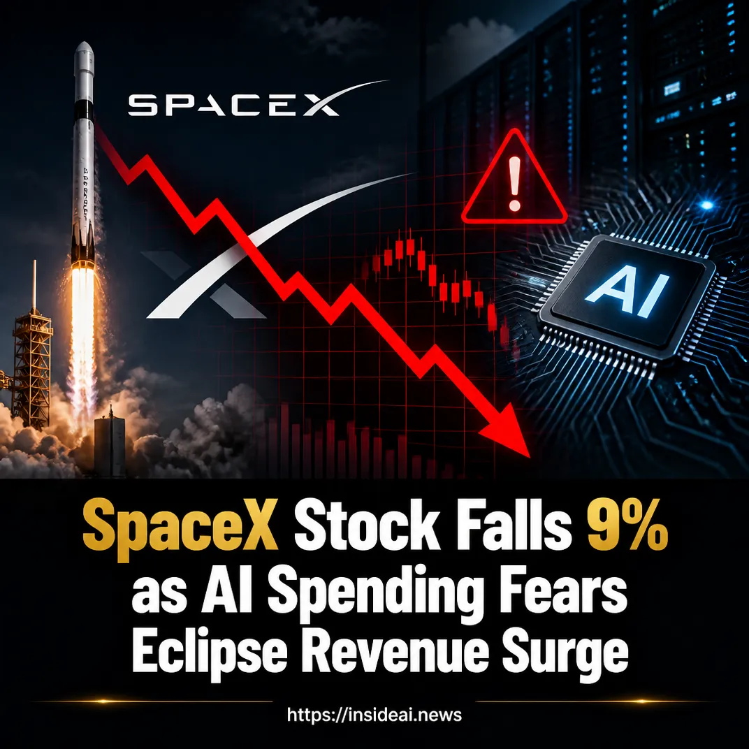 SpaceX Stock Falls 9% as AI Spending Fears Eclipse Revenue Surge