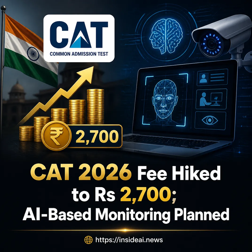 CAT 2026 Fee Hiked to Rs 2,700; AI-Based Monitoring Planned