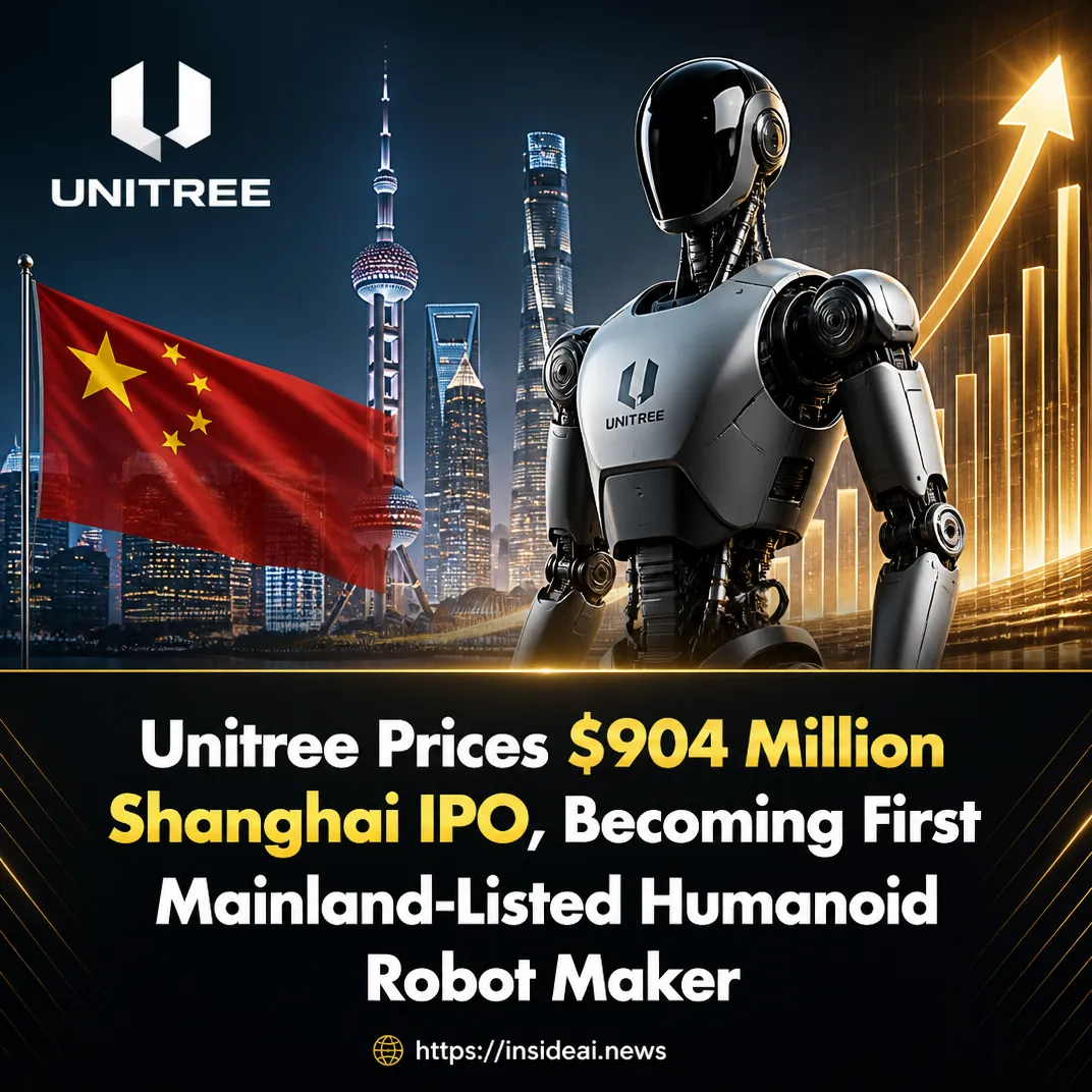 Unitree Prices $904 Million Shanghai IPO, Becoming First Mainland-Listed Humanoid Robot Maker