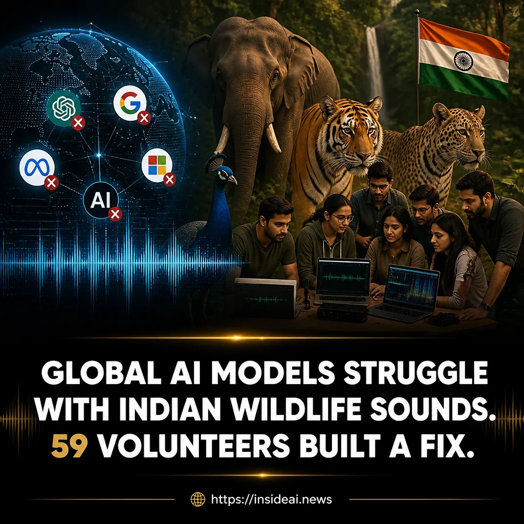 Global AI models struggle with Indian wildlife sounds. 59 volunteers built a fix.
