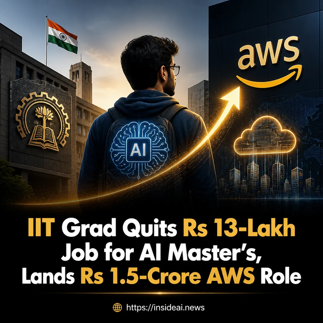 IIT Grad Quits Rs 13-Lakh Job for AI Master’s, Lands Rs 1.5-Crore AWS Role