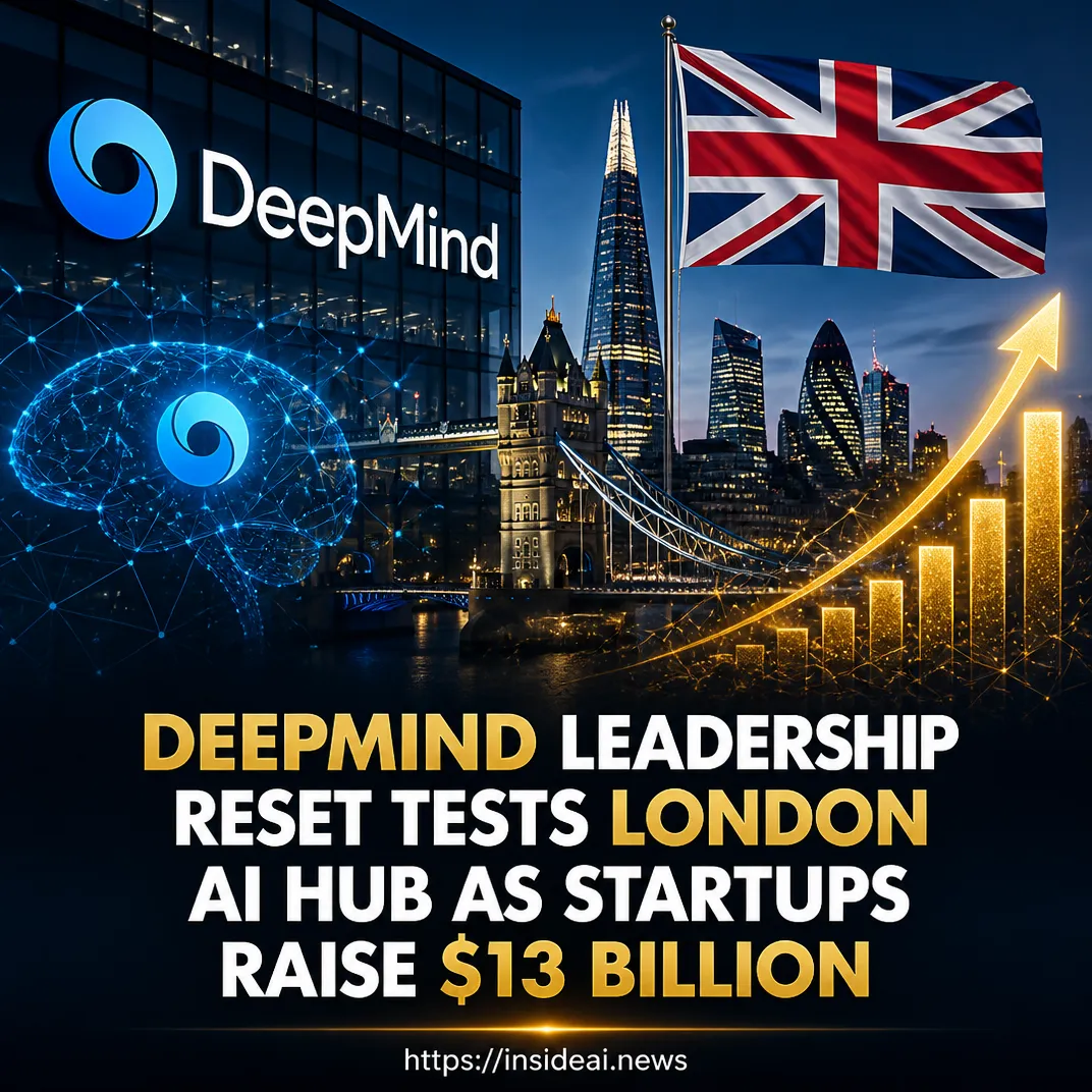 DeepMind Leadership Reset Tests London AI Hub as Startups Raise $13 Billion