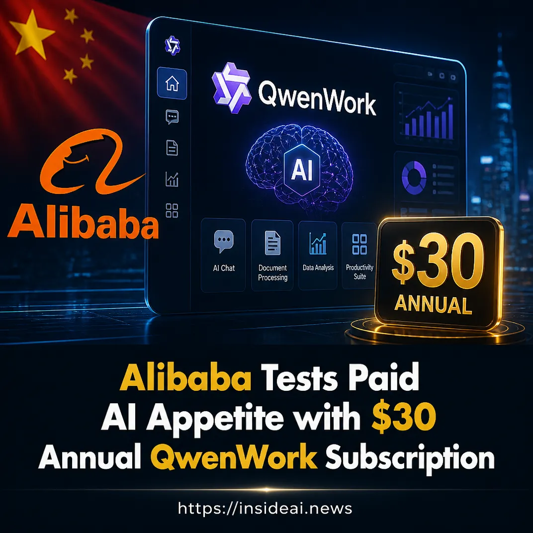 Alibaba Tests Paid AI Appetite with $30 Annual QwenWork Subscription