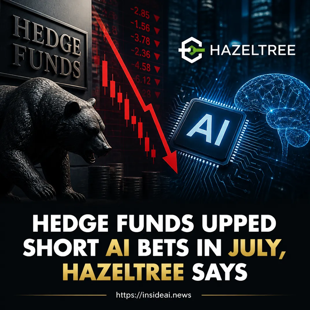 Hedge Funds Upped Short AI Bets in July, Hazeltree Says