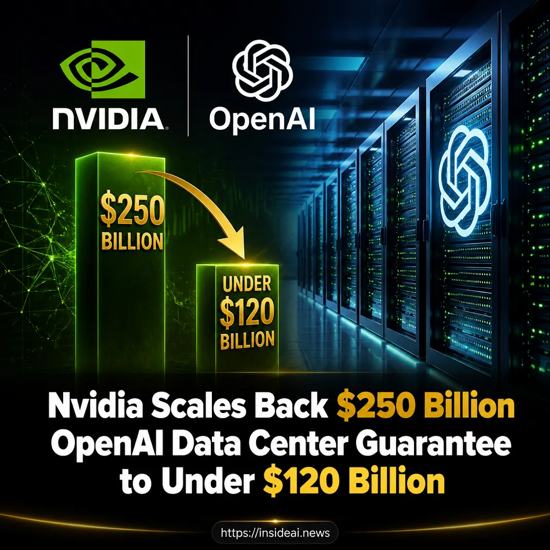Nvidia Scales Back $250 Billion OpenAI Data Center Guarantee to Under $120 Billion