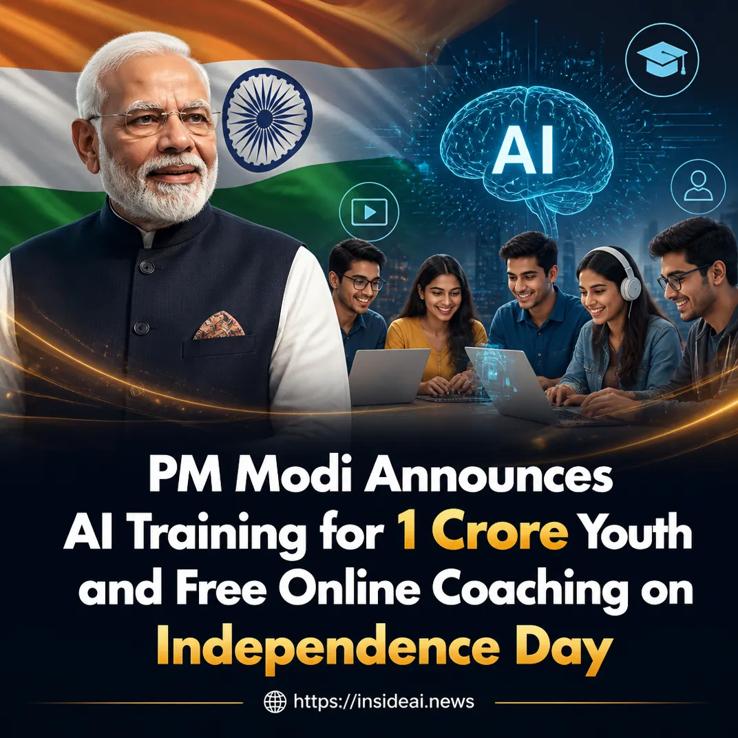 PM Modi Announces AI Training for 1 Crore Youth and Free Online Coaching on Independence Day