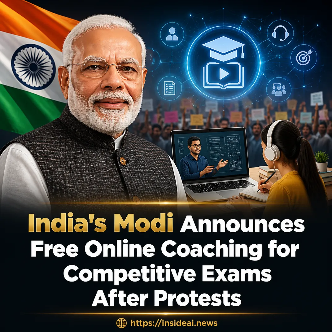 India’s Modi Announces Free Online Coaching for Competitive Exams After Protests