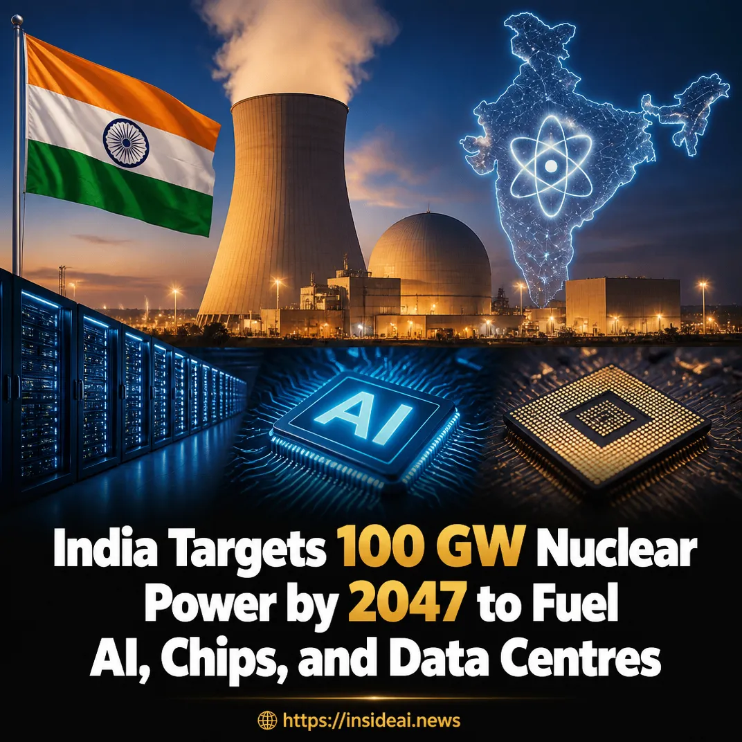 India Targets 100 GW Nuclear Power by 2047 to Fuel AI, Chips, and Data Centres