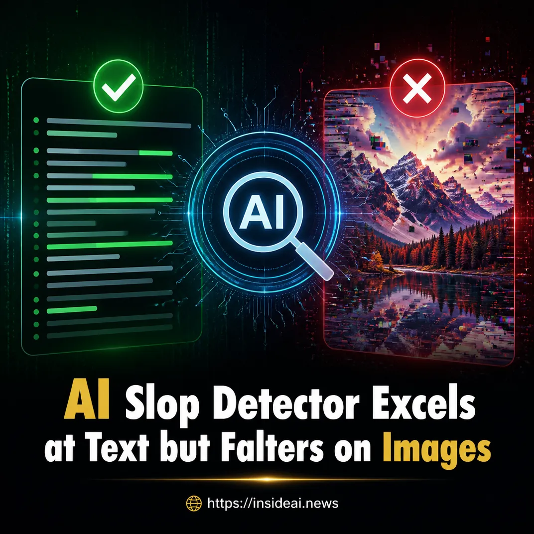 AI Slop Detector Excels at Text but Falters on Images