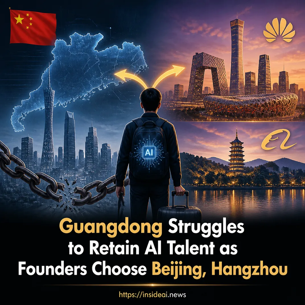 Guangdong Struggles to Retain AI Talent as Founders Choose Beijing, Hangzhou