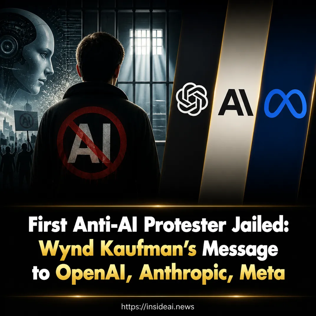 First Anti-AI Protester Jailed: Wynd Kaufman’s Message to OpenAI, Anthropic, Meta