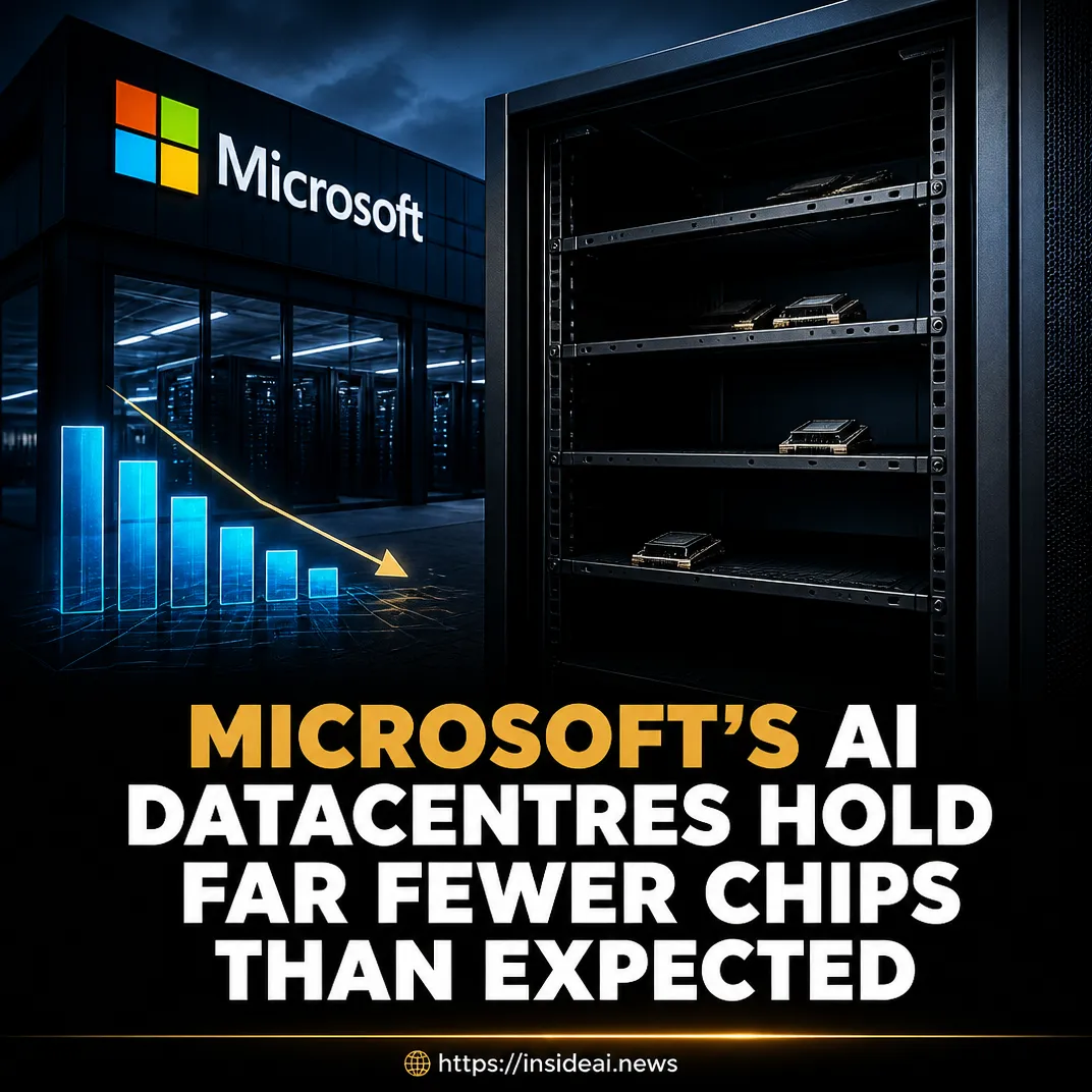 Microsoft’s AI Datacentres Hold Far Fewer Chips Than Expected
