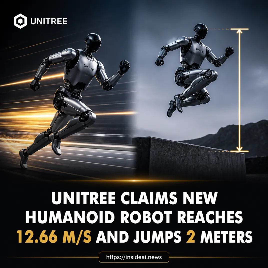 Unitree Claims New Humanoid Robot Reaches 12.66 m/s and Jumps 2 Meters