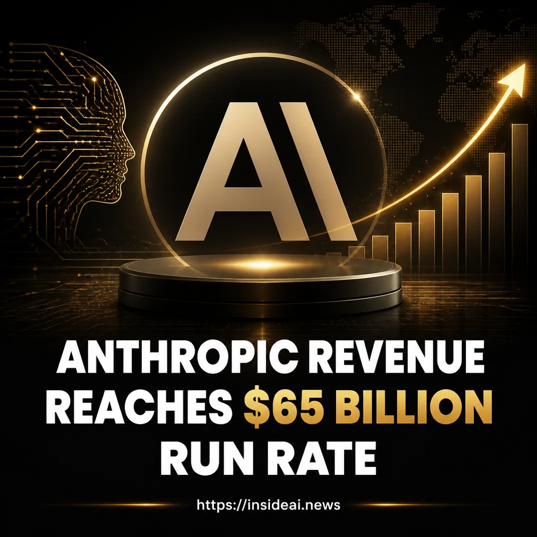Anthropic Revenue Reaches $65 Billion Run Rate