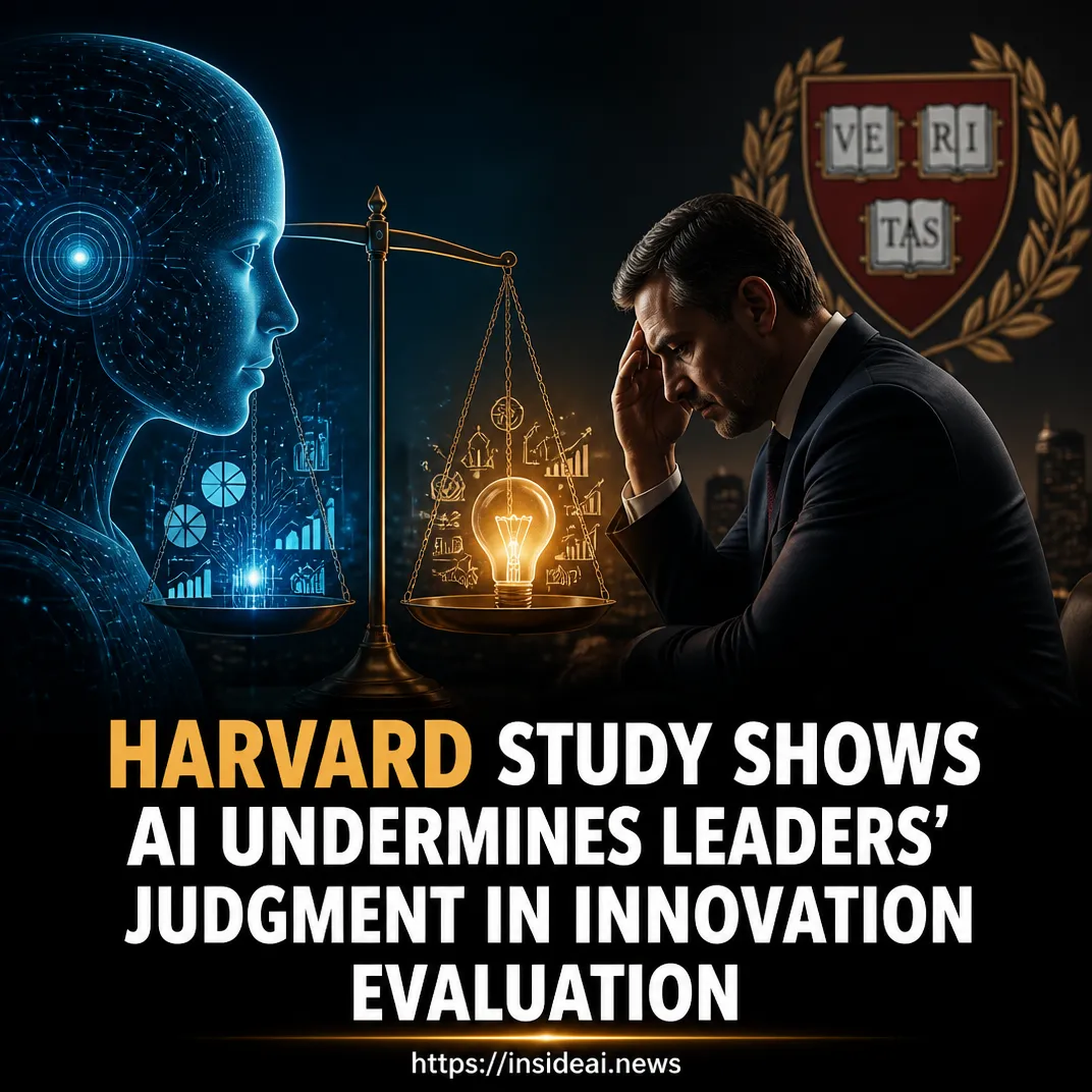 Harvard Study Shows AI Undermines Leaders’ Judgment in Innovation Evaluation