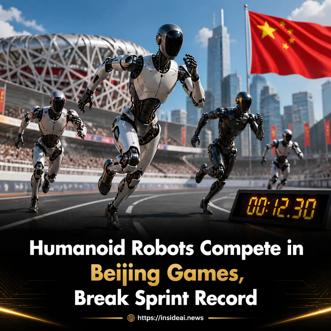 Humanoid Robots Compete in Beijing Games, Break Sprint Record