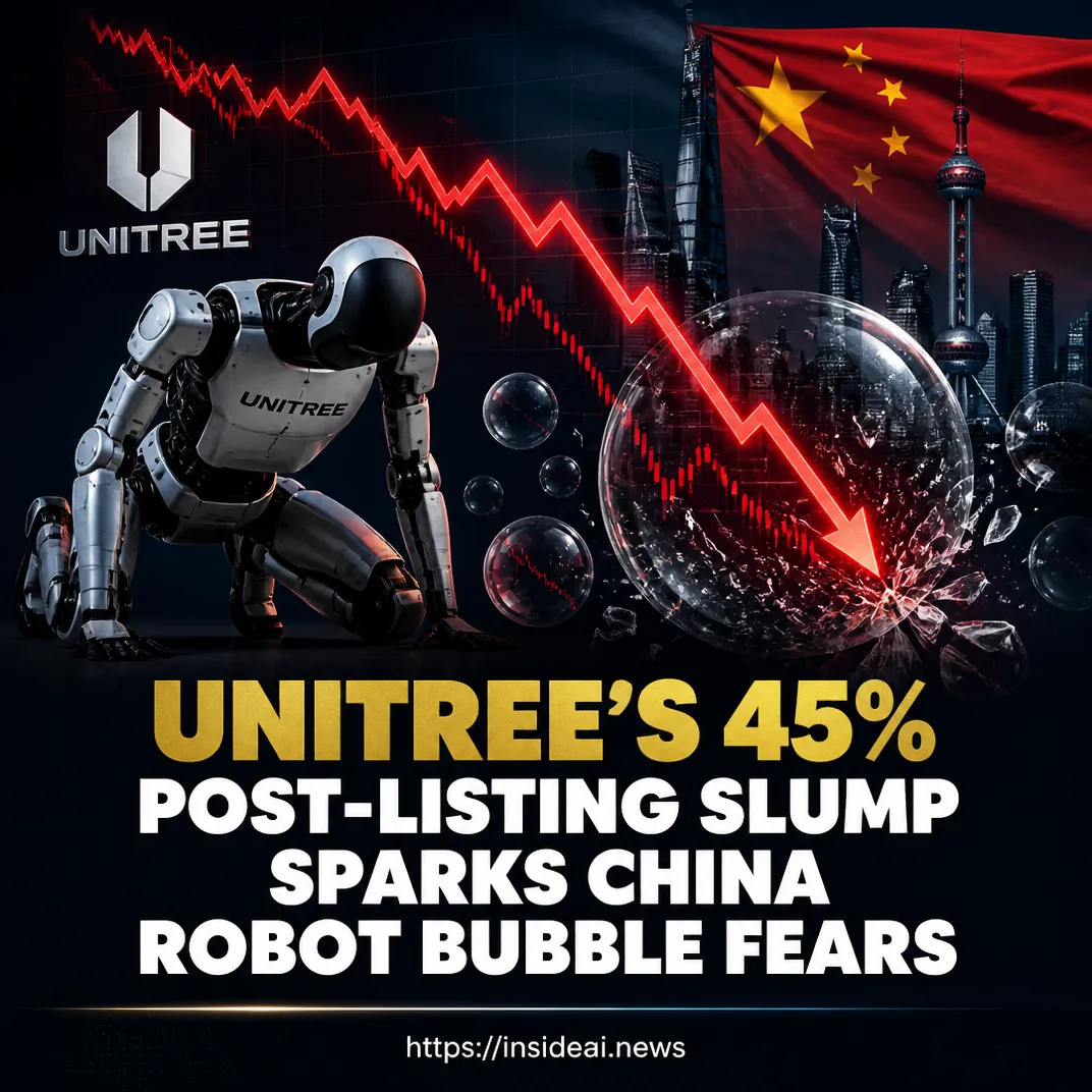 Unitree’s 45% Post-Listing Slump Sparks China Robot Bubble Fears