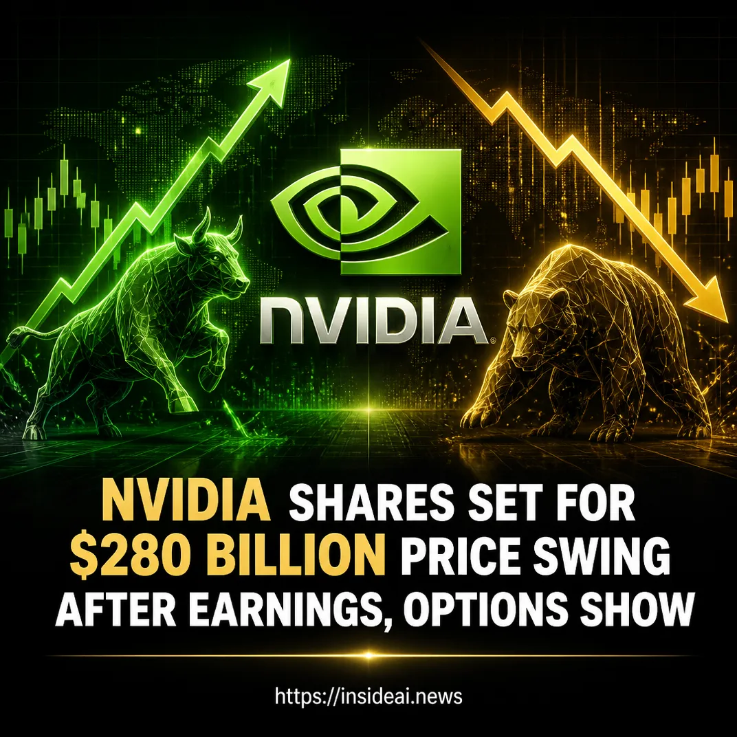 Nvidia shares set for $280 billion price swing after earnings, options show