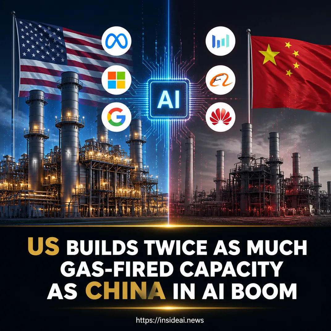 US Builds Twice as Much Gas-Fired Capacity as China in AI Boom