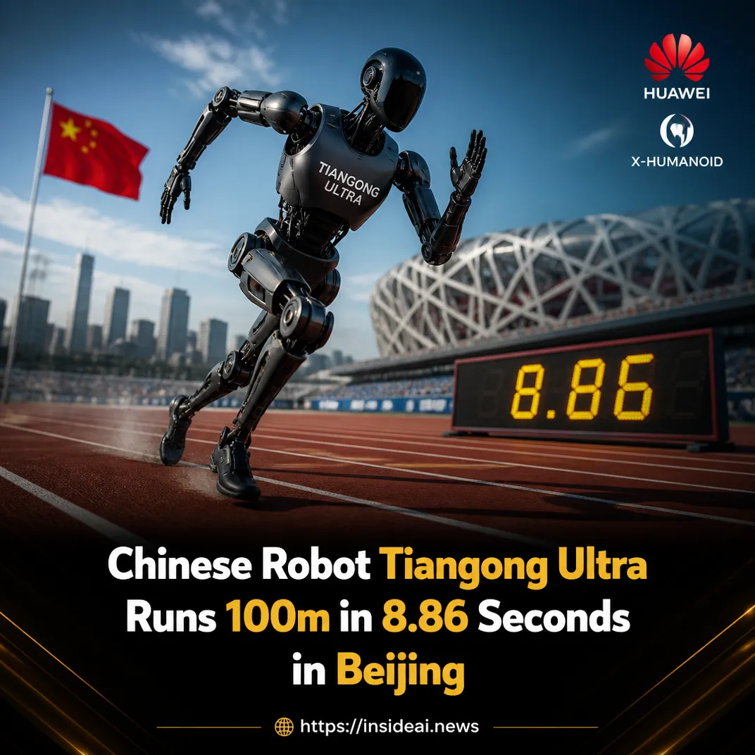 Chinese Robot Tiangong Ultra Runs 100m in 8.86 Seconds in Beijing