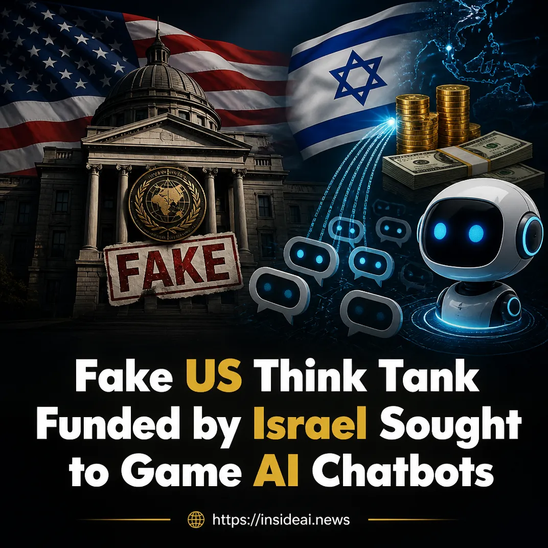 Fake US Think Tank Funded by Israel Sought to Game AI Chatbots