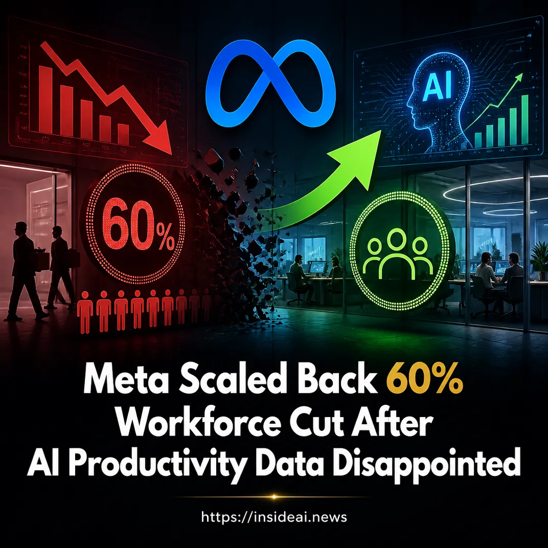 Meta Scaled Back 60% Workforce Cut After AI Productivity Data Disappointed