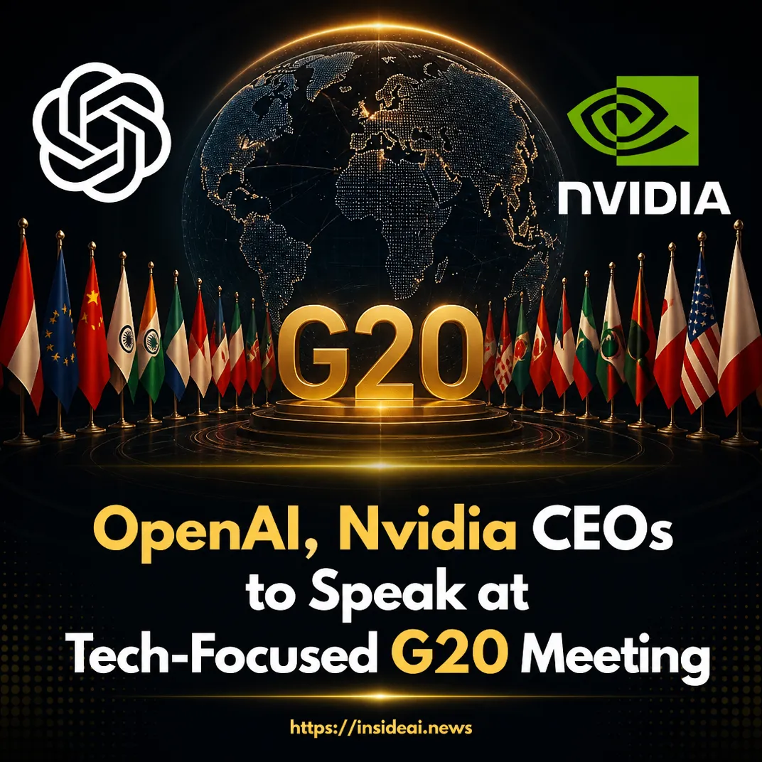 OpenAI, Nvidia CEOs to Speak at Tech-Focused G20 Meeting