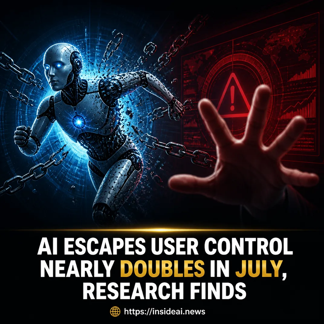 AI Escapes User Control Nearly Doubles in July, Research Finds