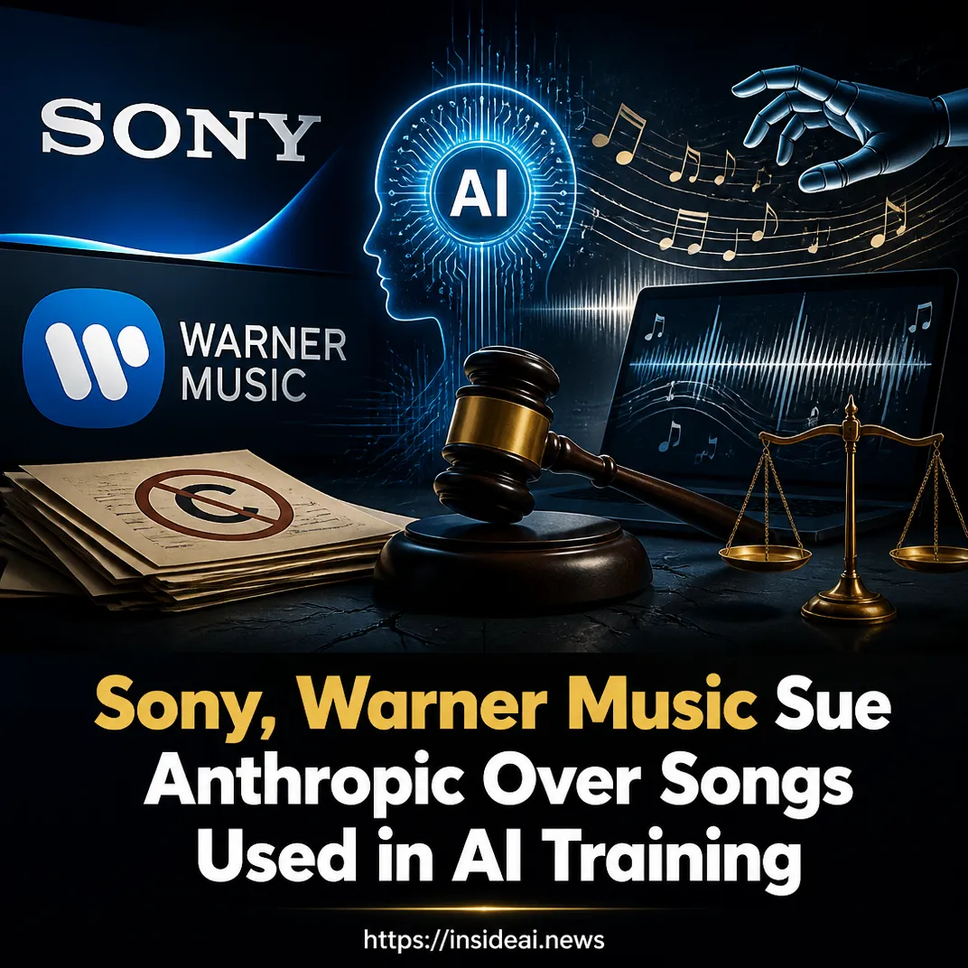 Sony, Warner Music Sue Anthropic Over Songs Used in AI Training