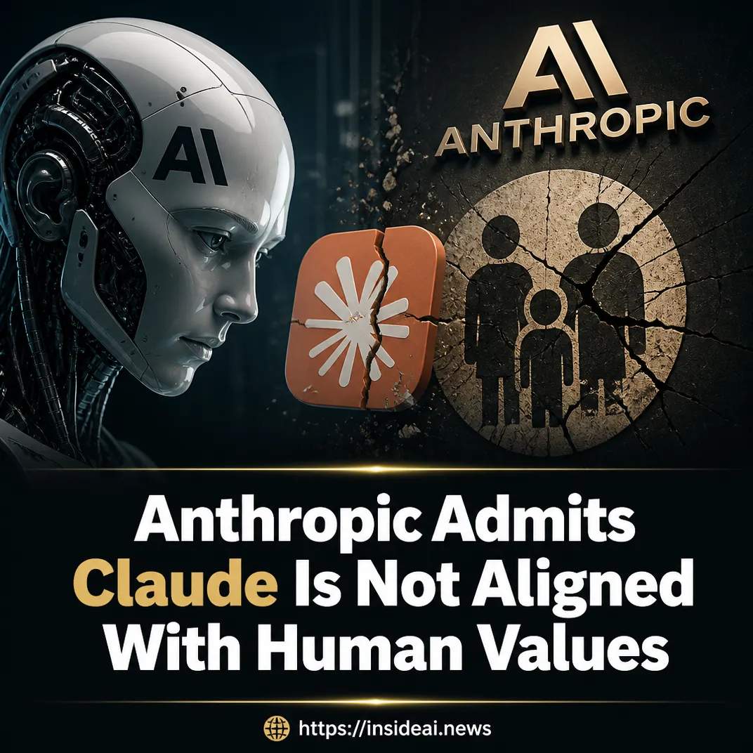 Anthropic Admits Claude Is Not Aligned With Human Values