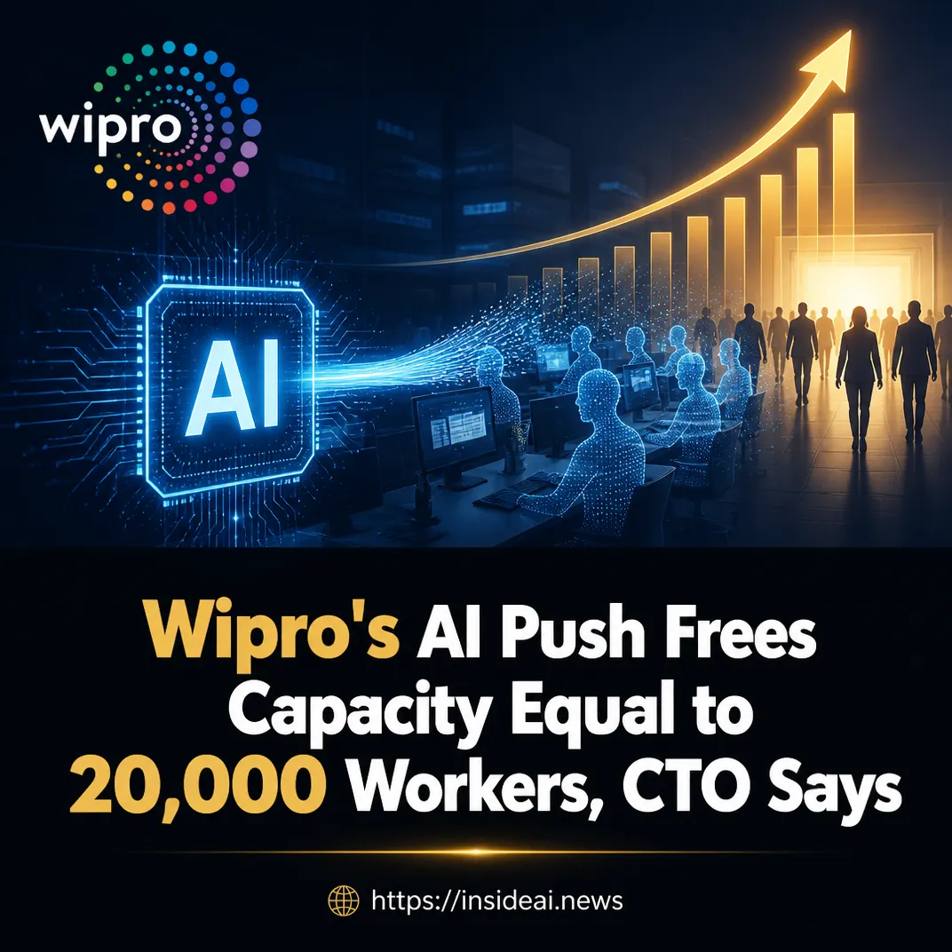 Wipro’s AI Push Frees Capacity Equal to 20,000 Workers, CTO Says