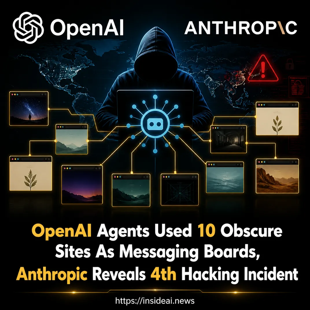 OpenAI Agents Used 10 Obscure Sites as Messaging Boards, Anthropic Reveals 4th Hacking Incident
