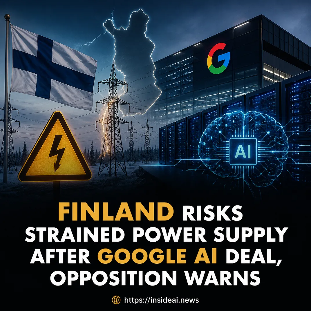 Finland Risks Strained Power Supply After Google AI Deal, Opposition Warns