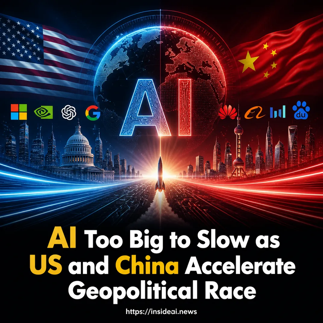 AI Too Big to Slow as US and China Accelerate Geopolitical Race