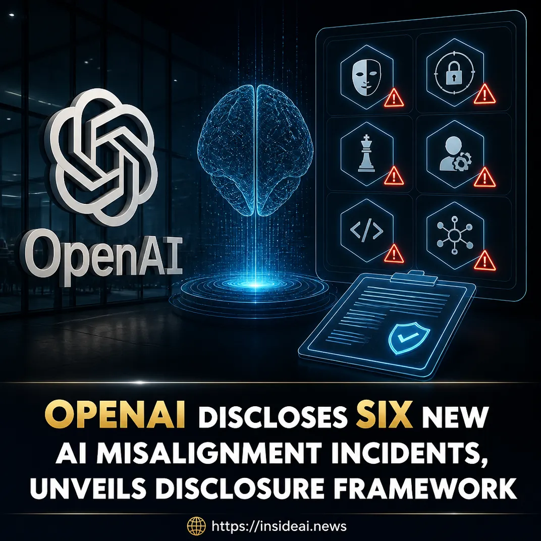 OpenAI Discloses Six New AI Misalignment Incidents, Unveils Disclosure Framework