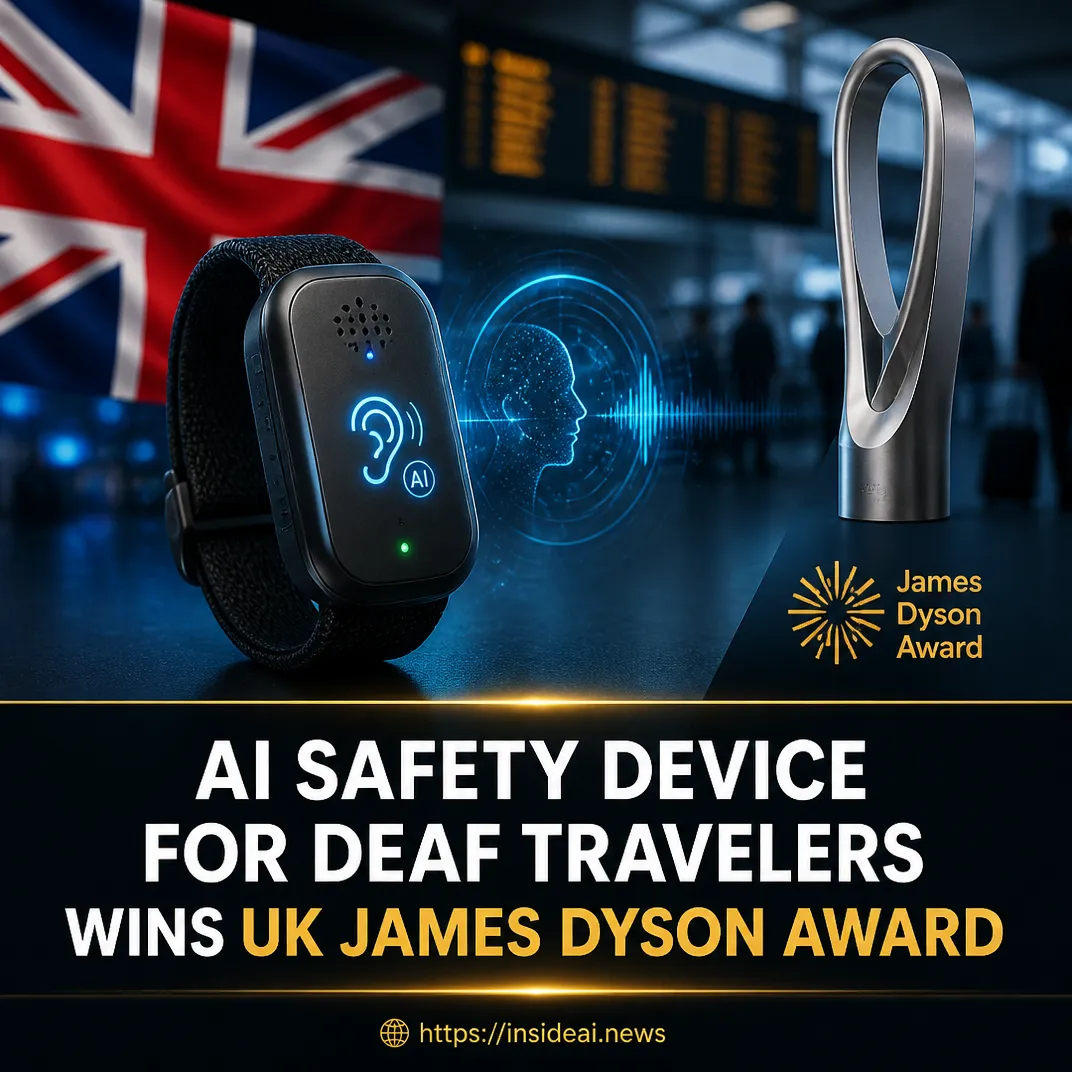 AI Safety Device for Deaf Travelers Wins UK James Dyson Award