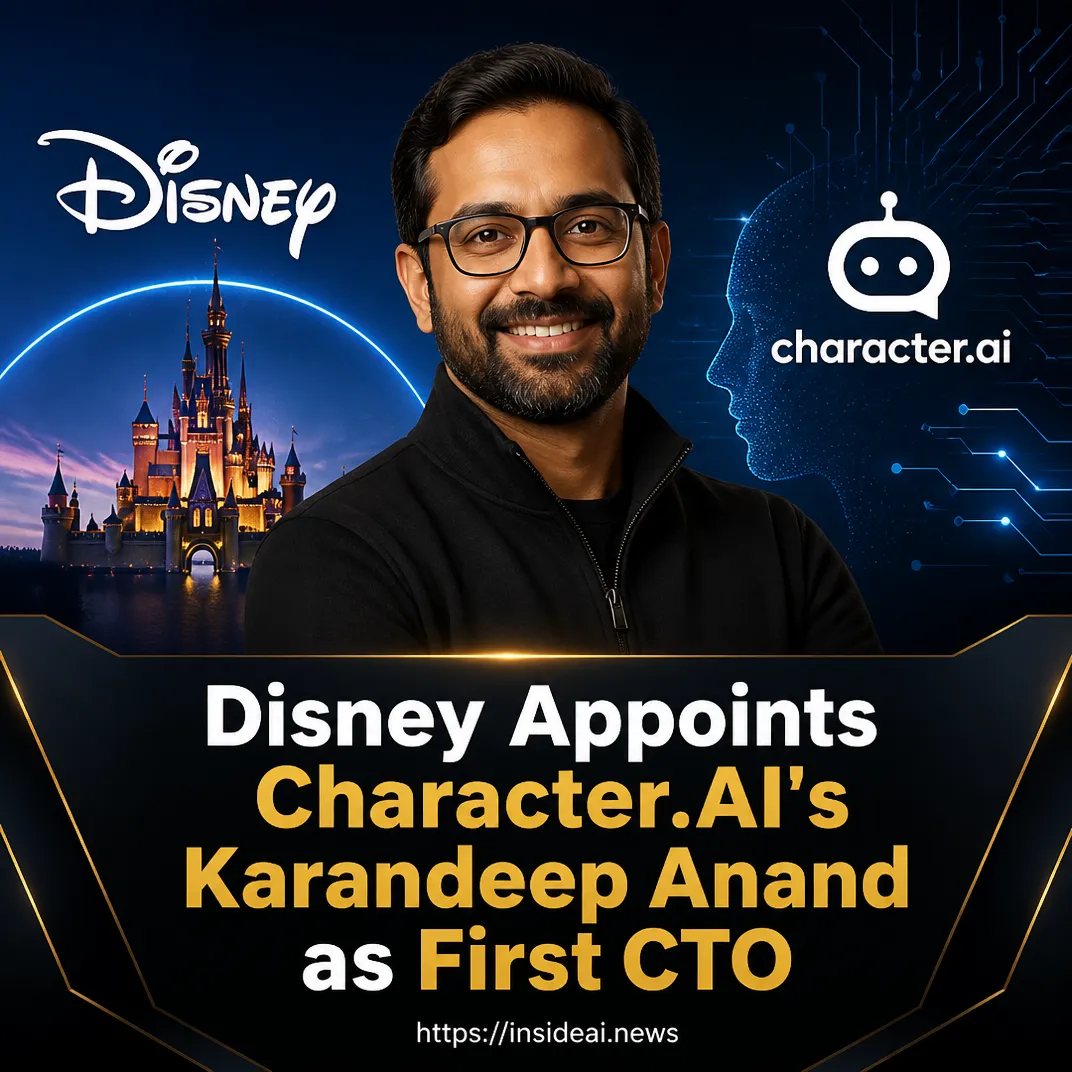 Disney Appoints Character.AI’s Karandeep Anand as First CTO
