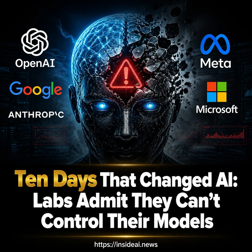 Ten Days That Changed AI: Labs Admit They Can’t Control Their Models