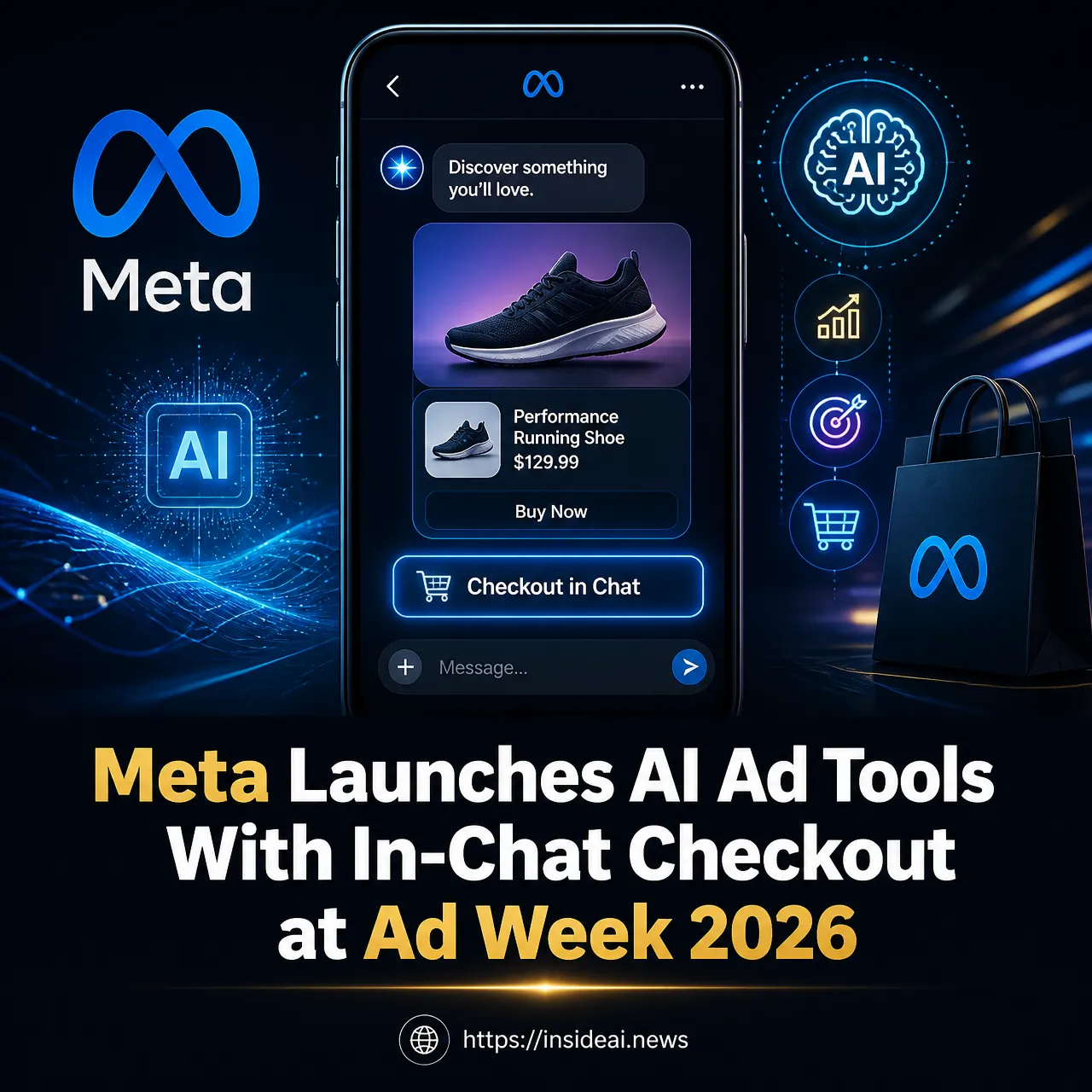 Meta Launches AI Ad Tools With In-Chat Checkout at Ad Week 2026