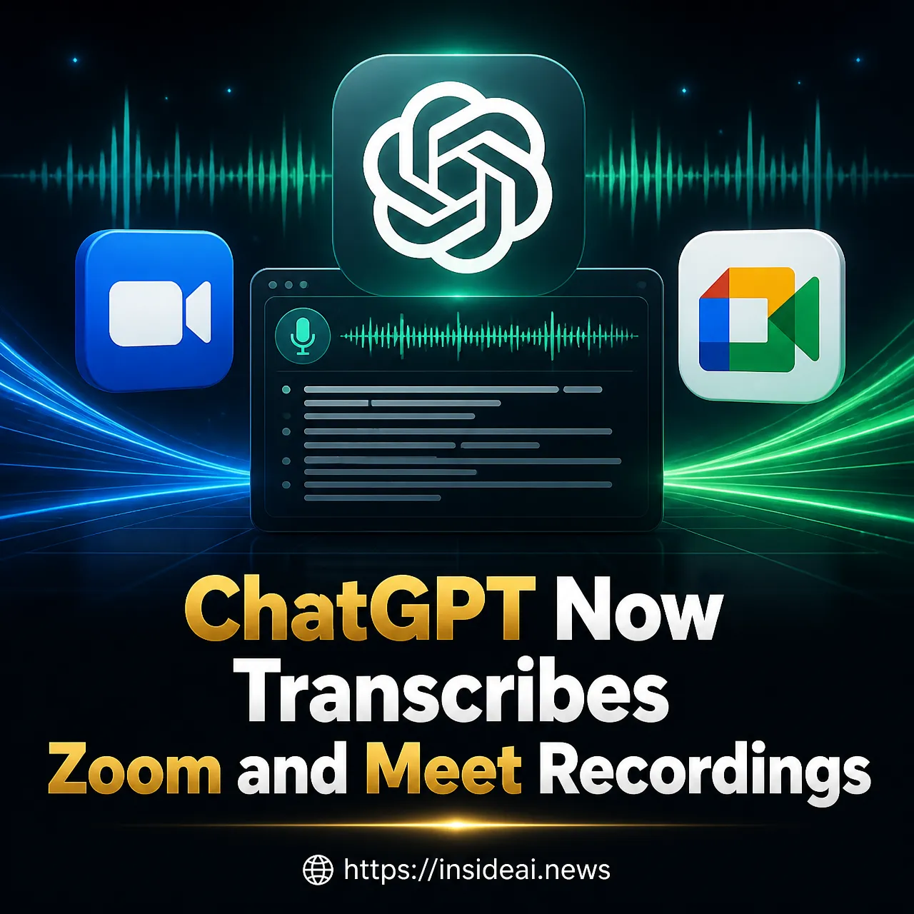 ChatGPT Now Transcribes Zoom and Meet Recordings